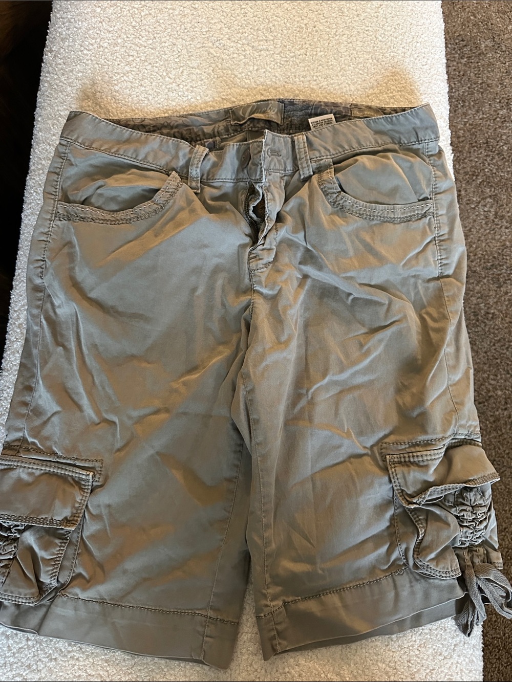 Lucky Brand Gray Olive-Toned Patterned Shorts